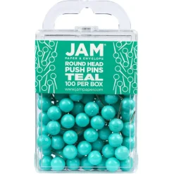 JAM Paper Colorful Round Push Pins, 100ct.