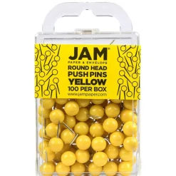 JAM Paper Colorful Round Push Pins, 100ct.
