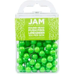 JAM Paper Colorful Round Push Pins, 100ct.