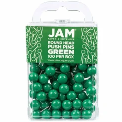JAM Paper Colorful Round Push Pins, 100ct.