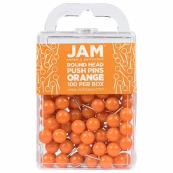JAM Paper Colorful Round Push Pins, 100ct.