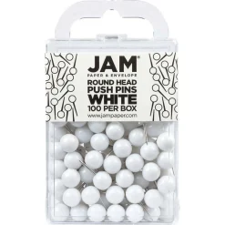 JAM Paper Colorful Round Push Pins, 100ct.