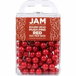 JAM Paper Colorful Round Push Pins, 100ct.