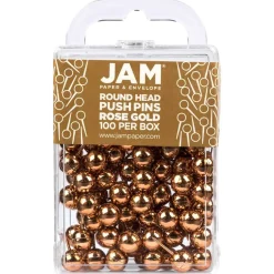 JAM Paper Colorful Round Push Pins, 100ct.