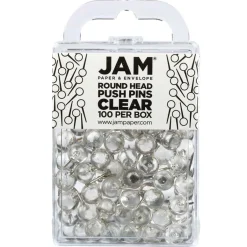 JAM Paper Colorful Round Push Pins, 100ct.