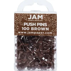 JAM Paper Colorful Standard Push Pins, 100ct.