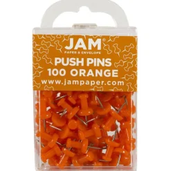 JAM Paper Colorful Standard Push Pins, 100ct.