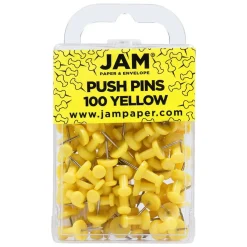 JAM Paper Colorful Standard Push Pins, 100ct.