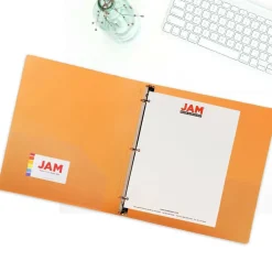 JAM Paper Glass Twill Plastic 3-Ring Binder