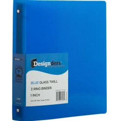 JAM Paper Glass Twill Plastic 3-Ring Binder