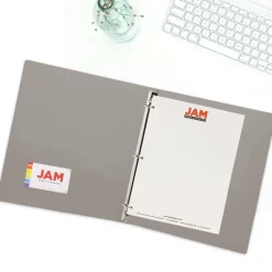 JAM Paper Glass Twill Plastic 3-Ring Binder