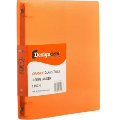 JAM Paper Glass Twill Plastic 3-Ring Binder