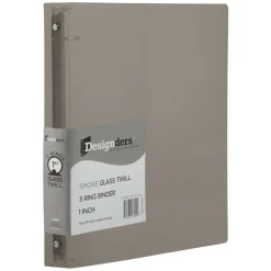 JAM Paper Glass Twill Plastic 3-Ring Binder