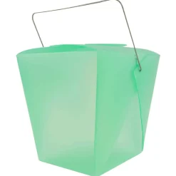 JAM Paper Green Large Plastic Chinese Takeout Container, 6ct.