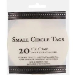 JAM Paper Ivory Circle Gift Tags, 20ct.