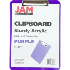 JAM Paper Letter Size Plastic Clipboard