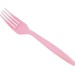JAM Paper Pink Premium Plastic Forks, 100ct.