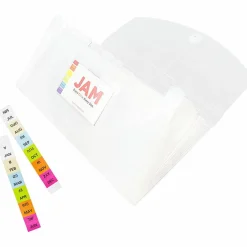 JAM Paper 13 Pocket Plastic Accordion Folder