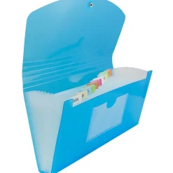 JAM Paper 13 Pocket Plastic Accordion Folder