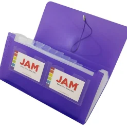JAM Paper 13 Pocket Plastic Accordion Folder