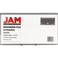 JAM Paper 13 Pocket Plastic Accordion Folder