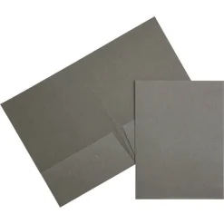 JAM Paper 2-Pocket Textured Linen Business Folders, 6ct.