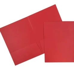 JAM Paper 2-Pocket Textured Linen Business Folders, 6ct.