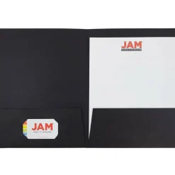 JAM Paper 2-Pocket Textured Linen Business Folders, 6ct.