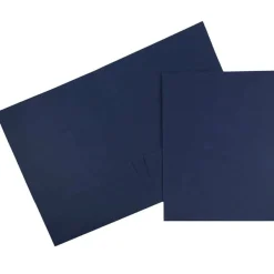 JAM Paper 2-Pocket Textured Linen Business Folders, 6ct.