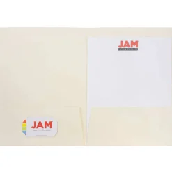 JAM Paper 2-Pocket Textured Linen Business Folders, 6ct.