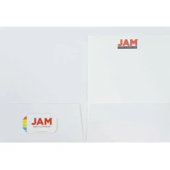 JAM Paper 2-Pocket Textured Linen Business Folders, 6ct.