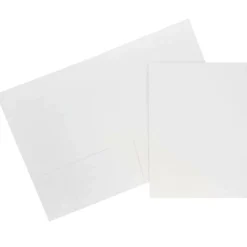 JAM Paper 2-Pocket Textured Linen Business Folders, 6ct.