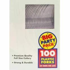 JAM Paper Premium Plastic Forks, 100ct.