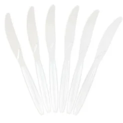 JAM Paper Premium Utensils Plastic Knives Party Pack, 48ct.