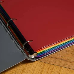 JAM Paper Primary Color Heavy Duty Plastic 3-Hole School Folders with Pockets, 6ct.