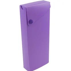 JAM Paper Sliding Pencil Case with Button Snap, 6ct.