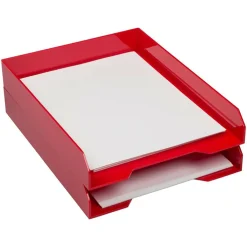 JAM Paper Stackable Desktop Paper Tray, 2ct.