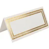 JAM Paper Triple Gold Border Fold-Over Wedding Table Place Cards, 100ct.