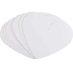 JAM Paper White Large Heart Gift Tags, 10ct.