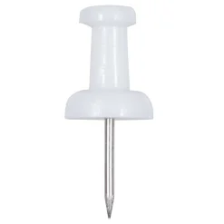 JAM Paper White Standard Push Pins, 2 Packs of 100