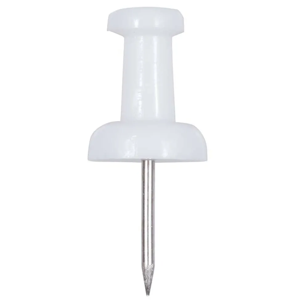 JAM Paper White Standard Push Pins, 2 Packs of 100