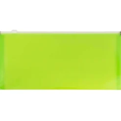 JAM Paper 5'' x 10'' Clear Plastic Pencil Pouch with Zip Closure, 12ct.