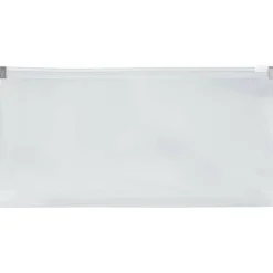 JAM Paper 5'' x 10'' Clear Plastic Pencil Pouch with Zip Closure, 12ct.
