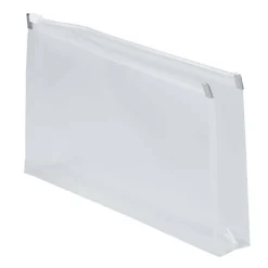 JAM Paper 5'' x 10'' Clear Plastic Pencil Pouch with Zip Closure, 12ct.