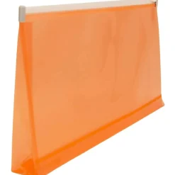 JAM Paper 5'' x 10'' Clear Plastic Pencil Pouch with Zip Closure, 12ct.