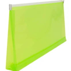 JAM Paper 5'' x 10'' Clear Plastic Pencil Pouch with Zip Closure, 12ct.