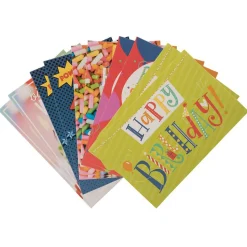 JAM Paper 4" x 6" Happy Birthday Assortment Cards & Matchings Envelope Set, 10ct.