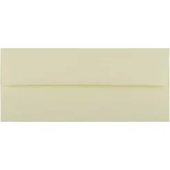 JAM Paper 4.12" x 9.5" Ivory Wove Strathmore Business Envelopes, 50ct.