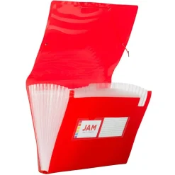 JAM Paper 9" x 13" Plastic Accordion Folder