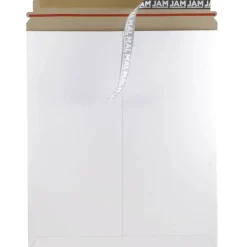 JAM Paper 12.75" x 15" White Flat Photo Mailer Peel & Seal Closure Envelopes, 6ct.
